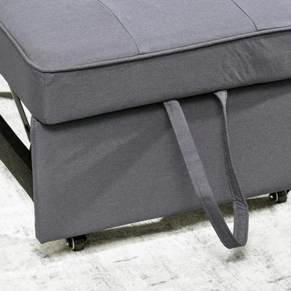 Multifunctionele Slaapstoel – Slaapbank – Slaapfauteuil – Zetelbed – Opklapbare Fauteuil – Ruimtebesparend Ontwerp – Comfortabele Foam Bekleding – Donkergrijs