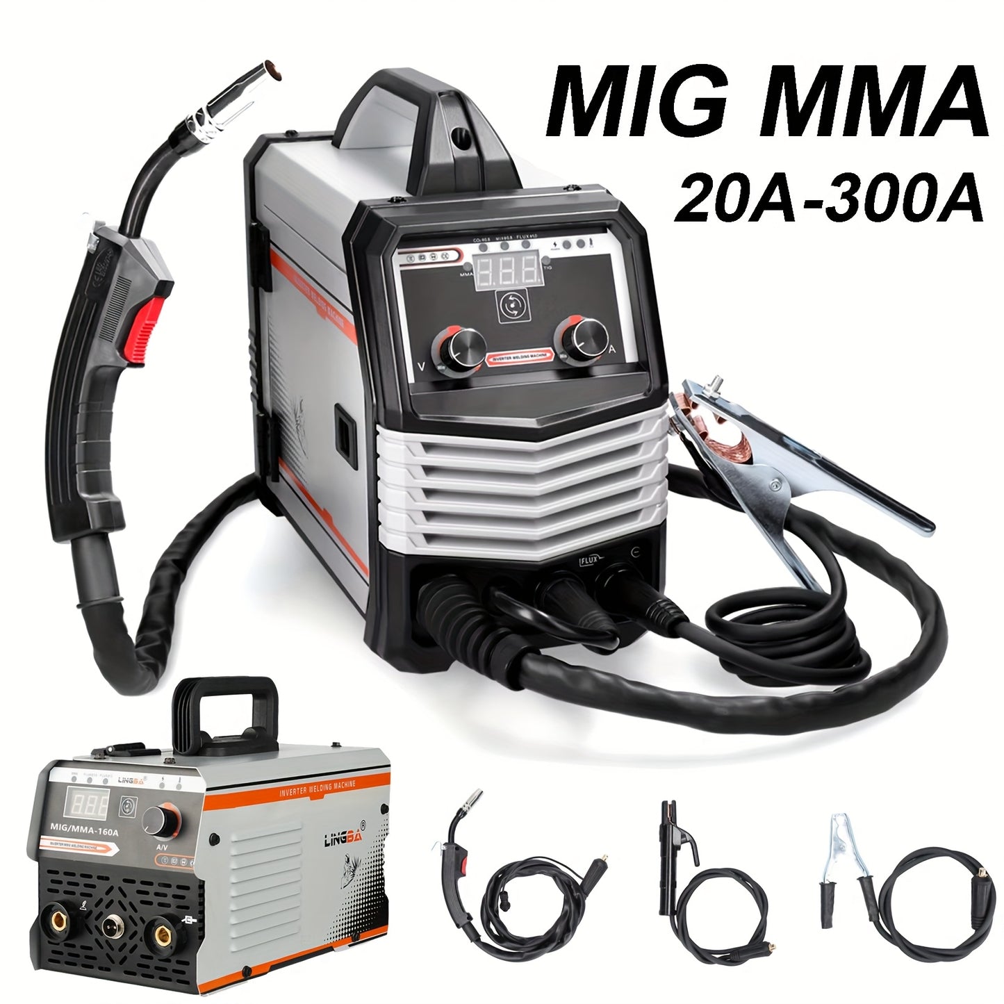 Lasapparaat – Mig lasmachine – Elektrode lasmachine – Inverter lasapparaat – MMA lasmachine – Draagbaar en Lichtgewicht – Automatische Draadvoeding zonder Gas