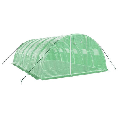 Green greenhouse with steel frame, 24 square meter, 6x4x2m