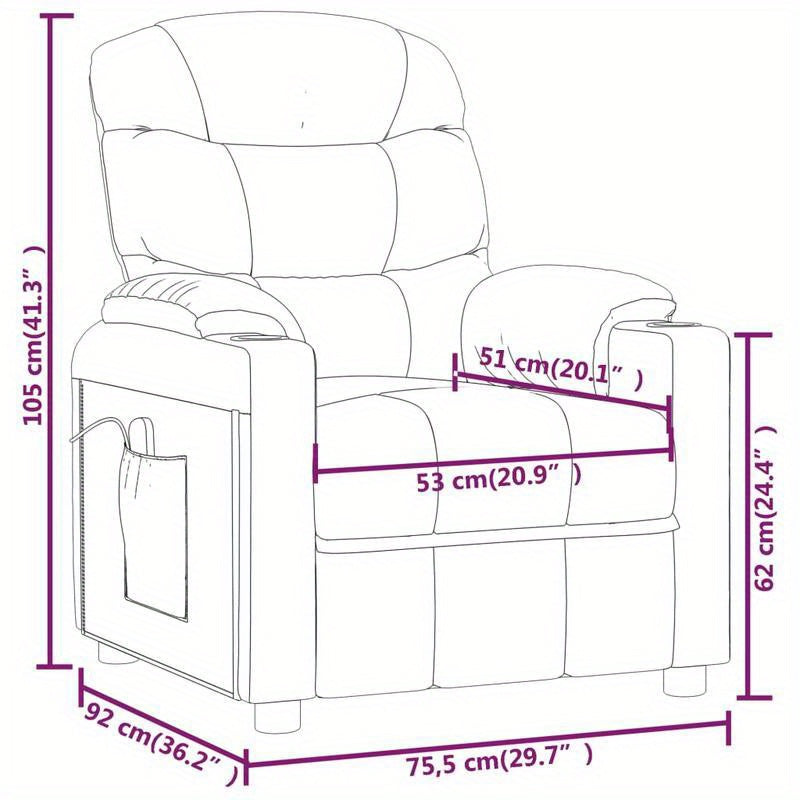 Relaxfauteuil – Fauteuil – Loungestoel – Relaxstoel – Zetel – Taupe – Handmatig Verstelbare Rugleuning – Hoogwaardig MDF Houten Frame