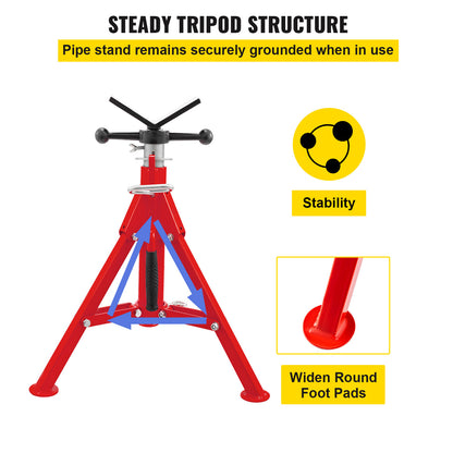 Buissteun – Buissteunen – Pijpensteun – Lassteun – Verstelbare Buissteun – Maximale Draagkracht 1134 kg – Inklapbaar Met Anti-Slip Handgreep