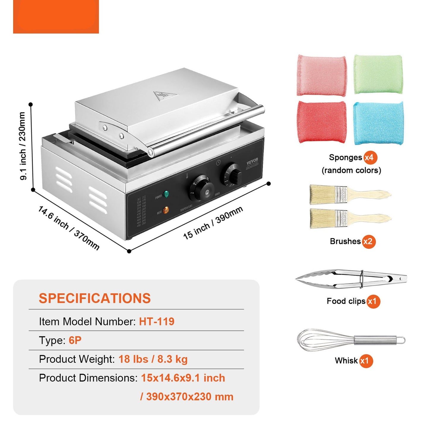 Wafelijzer – Wafelmaker – Wafelstick ijzer – Wafelhotdog apparaat – Snackijzer – Roestvrij staal – 1500W Vermogen – Professioneel & Duurzaam