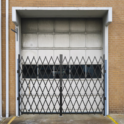 Dubbele Vouwdeur – Vouwdeur Security Gate – Schaarpoort – Rolpoort – Veiligheidspoort – Zwaar Gepoedercoat Staal – 155x310 cm Groot