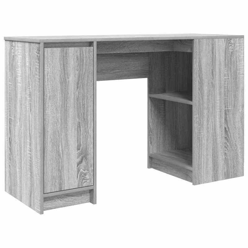 Desk Measuring 120X42X76 Cm Made of Gray Sonoma Particle Board, Composite Wood, Smooth, Moisture-Resistant, Warp-Resistant, Crack-Resistant; This Desk Is a Perfect Addition to Your Home, Office, Study, Bedroom, Or Living Room
