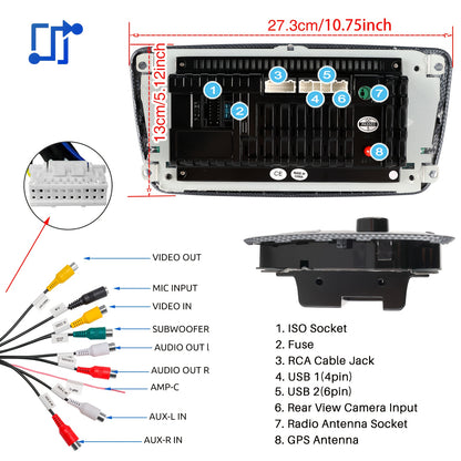 Autoradio – Auto Stereo – Multimedia Speler – Navigatiesysteem – In-Dash Unit – Android 14 – 7 Inch Touchscreen – 2GB RAM 64GB opslag – Draadloos CarPlay & Android Auto – AHD Achteruitrijcamera & DVR