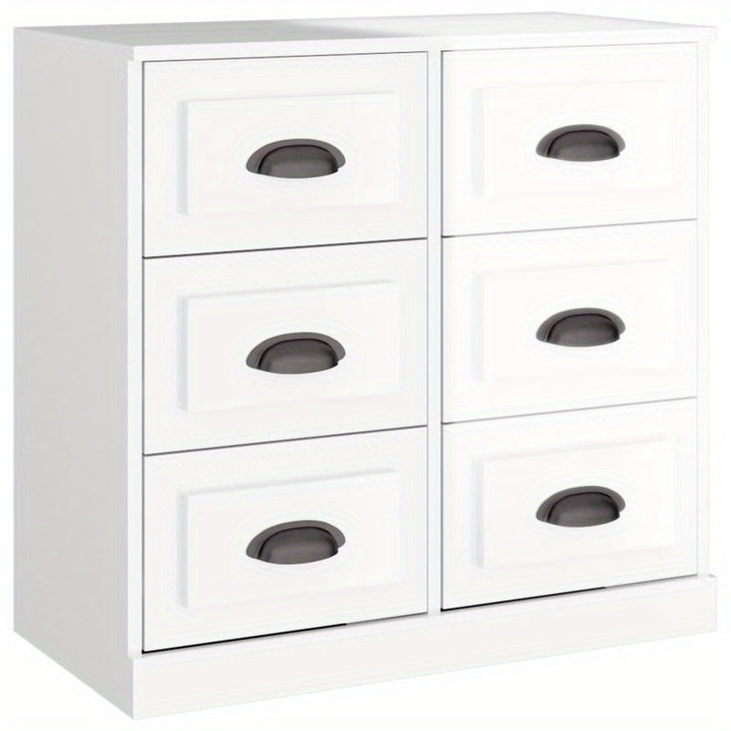 Sideboard – Dressoir – Opbergkast – Kast – Wit Hoogglans – Set Van 2 – Hardhout – Vrijstaand