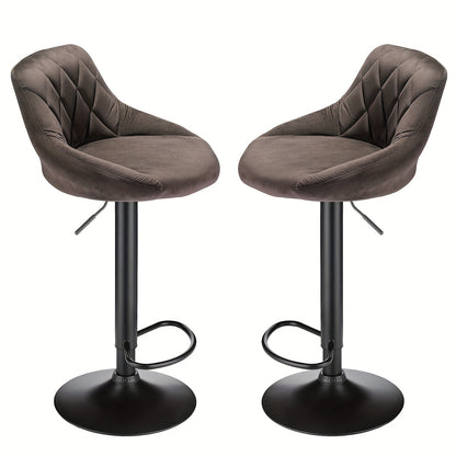 Barstoel – Barkruk – Barstoelenset – Keukenstoel – Bistrostoel – Set van 4 – Luxe Velvet Bekleding – 360° Draaibaar Met Metalen Onderstel