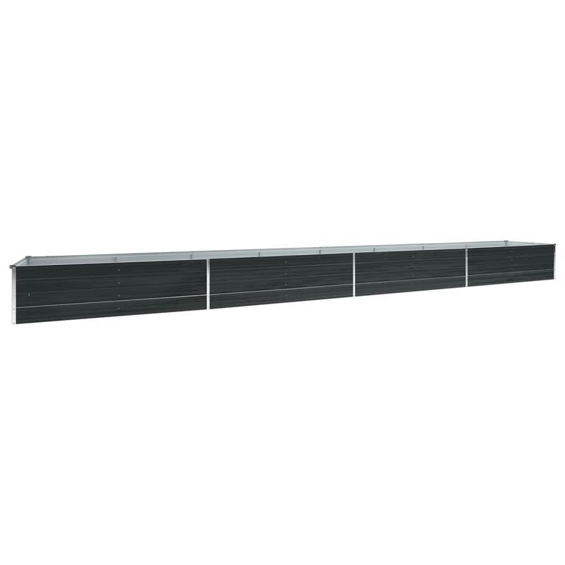 Verhoogde plantenbak – Tuinbak – Bloembak – Groentebak – Plantenbak – Gegalvaniseerd Staal – 600x80x45 cm – Weerbestendig – Klassiek Design met Bloemenpatroon