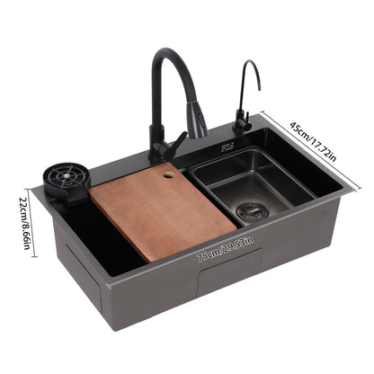 Stainless Steel Sink, For Manual Washing And Cleaning Of Food, Fruits, And Vegetables, For Kitchens Homes, Bathrooms, Farms, Backyards, Garages, Laundries