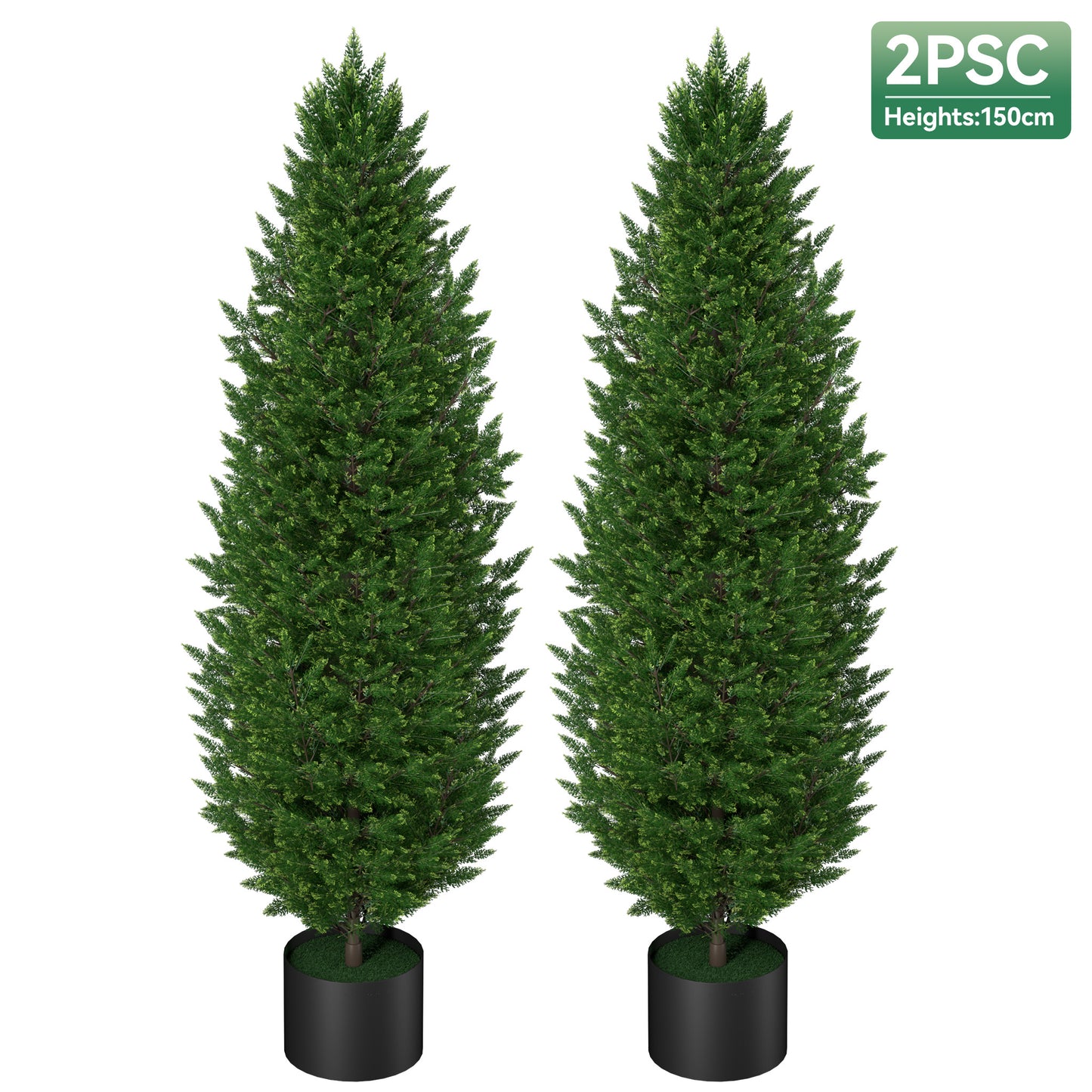 Nepplant Cypress Boom – Kunstboom – Sierplant – Kamerplant – Buitenplant – Hoogte 150 cm – Levensgetrouw en Onderhoudsvriendelijk