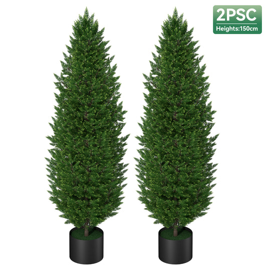 Nepplant Cypress Boom – Kunstboom – Sierplant – Kamerplant – Buitenplant – Hoogte 150 cm – Levensgetrouw en Onderhoudsvriendelijk