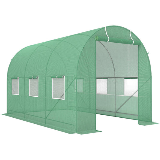 Tunnelkas – Kweekkas – Serre – Groeikas – Tuinkas – Duurzaam Metalen Frame – UV-bestendig Kunststof Met Ventilatieramen