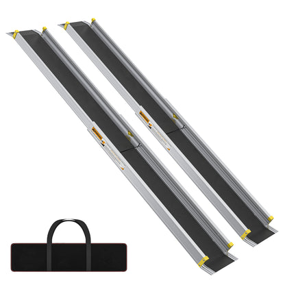 Rolstoelhelling – Rolstoel Ramp – Drempelhulp – Opstap Helling – Toegangshelling – Telescopisch Verstelbaar – Lichtgewicht Aluminium – Max. 300 Kg Belastbaar – 83,5-152 cm