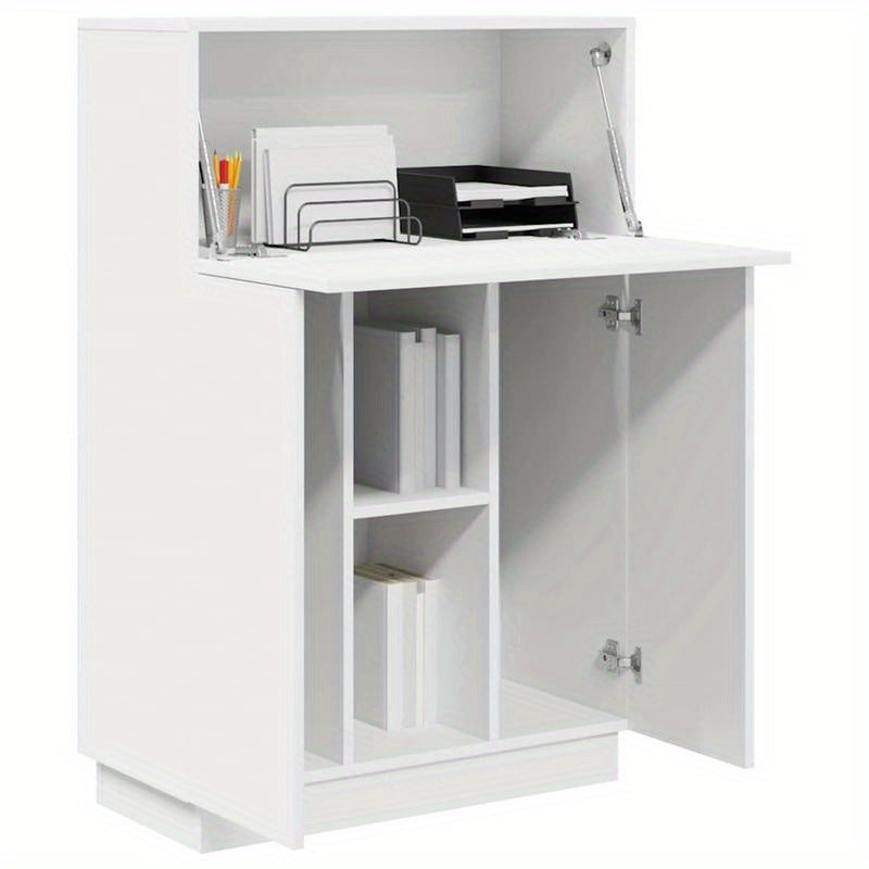 Opbergtafel – Werktafel – Bureau – Studietafel – Schrijfmeubel – Wit – Lade Opbergruimte – Strak Design
