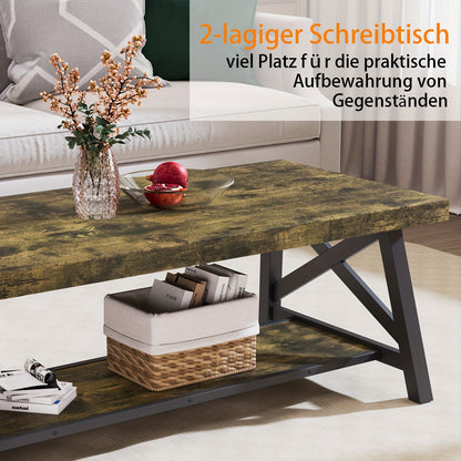 Salontafel – Koffietafel – Tafel – Woonkamertafel – Bijzettafel – Donkergrijs – Krasbestendig Kunststof – Eenvoudige Montage