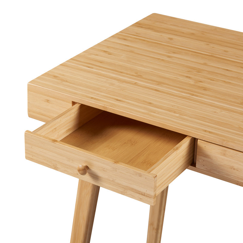 Bureau – Werktafel – Schrijftafel – Computertafel – Bamboe tafel – 100x50x75 cm – 3 Lades – Duurzaam Natuurlijk Materiaal