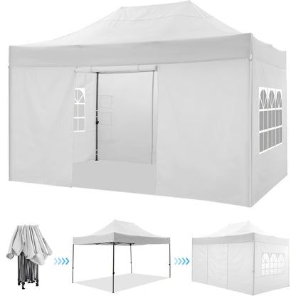 Partytent – Partytent Paviljoen – Easy Up Tent – Opvouwbare Tent – Eventtent – 3x4,5 Meter – Waterdicht Polyester – 3 Verstelbare Hoogtes