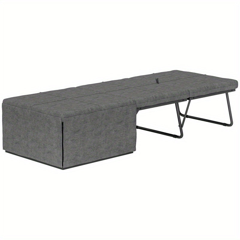 Opvouwbaar Bed – Vouwbed – Opklapbed – Logeerbed – Reisbed – Foam Matras 8 cm – Metaal Frame 120 kg Draagvermogen – Grijs