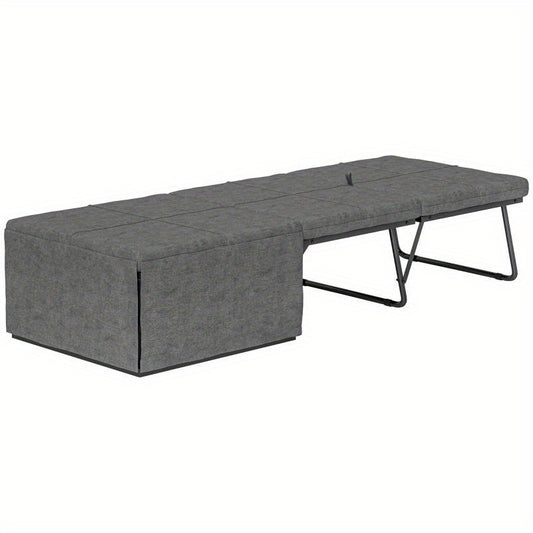 Opvouwbaar Bed – Vouwbed – Opklapbed – Logeerbed – Reisbed – Foam Matras 8 cm – Metaal Frame 120 kg Draagvermogen – Grijs