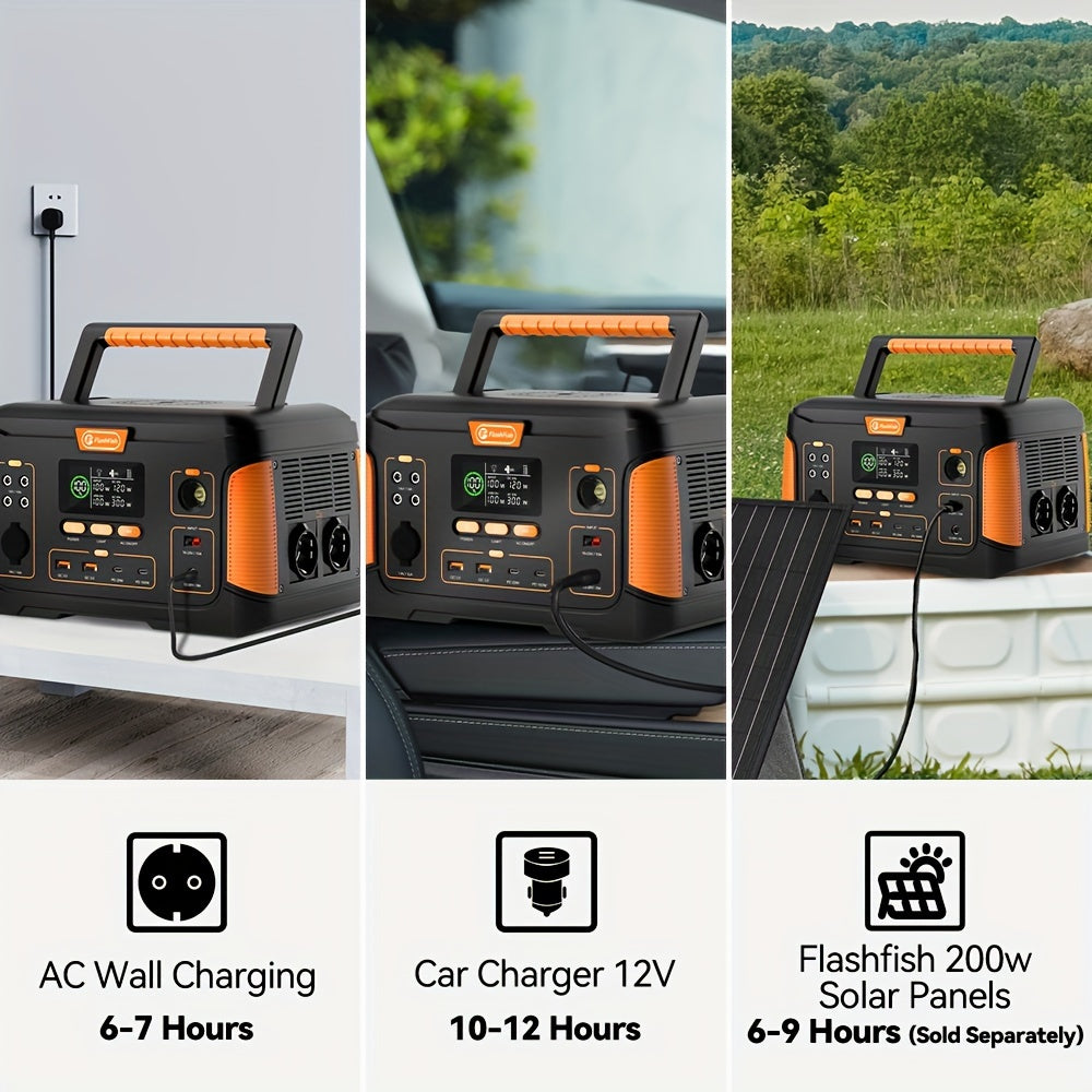 Draagbare Zonne-energiegenerator – Powerstation – Mobiele Energievoorziening – Zonnepaneel Set – Camping Generator – 1000W Vermogen – 932,4Wh Lithium Batterij
