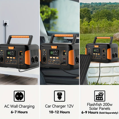 Draagbare Zonne-energiegenerator – Powerstation – Mobiele Energievoorziening – Zonnepaneel Set – Camping Generator – 1000W Vermogen – 932,4Wh Lithium Batterij