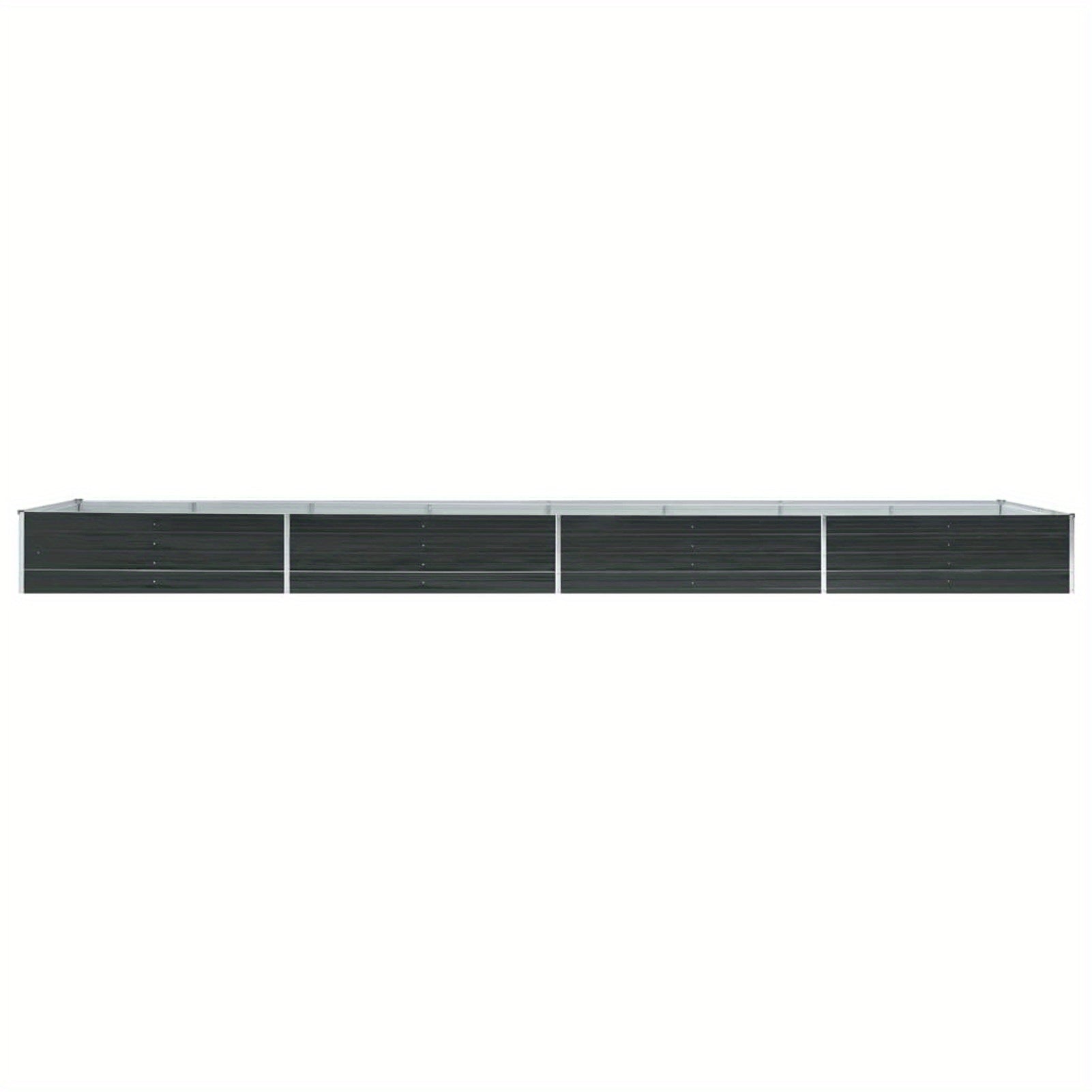 Tuinbak Verhoogd – Plantbak – Moestuinbak – Bloembak – Groentebak – Gegalvaniseerd Staal – 600x80x45 cm – Antraciet - QUORE