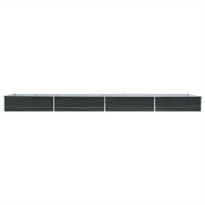 Tuinbak Verhoogd – Plantbak – Moestuinbak – Bloembak – Groentebak – Gegalvaniseerd Staal – 600x80x45 cm – Antraciet - QUORE