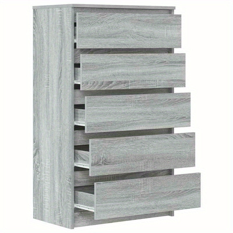 Ladekast – Kast – Opbergkast – Ladeblok – Ladekast Sonoma Grijs – Geperst Hout – 60x36x103 cm