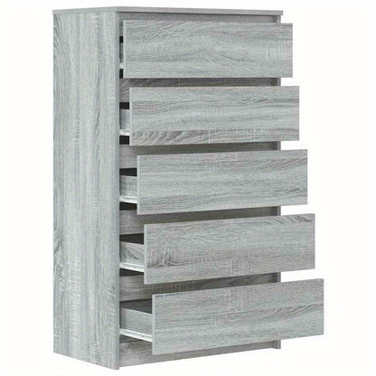 Ladekast – Kast – Opbergkast – Ladeblok – Ladekast Sonoma Grijs – Geperst Hout – 60x36x103 cm