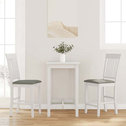 Bar Stools with Cushions 2pcs Solid Wood Rubber