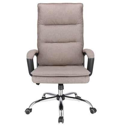 Bureaustoel – Office Chair – Draaistoel – Kantoorstoel – Bureaustoelen Voor Volwassenen – Verstelbare Zithoogte 43-49 cm – Stoffen Bekleding Bruin