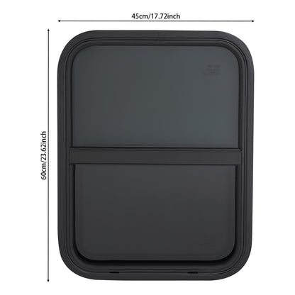 RV Vertical Sliding Window | 450mm x 600mm Single-Sided Mesh Screen, Aluminum Alloy, Brand NaMaSyo