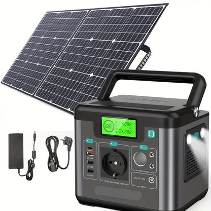 Draagbare Powerstation – Mobiele Accu – Energievoorziening – Noodstroom – 222Wh Batterij – 300W Continu Vermogen