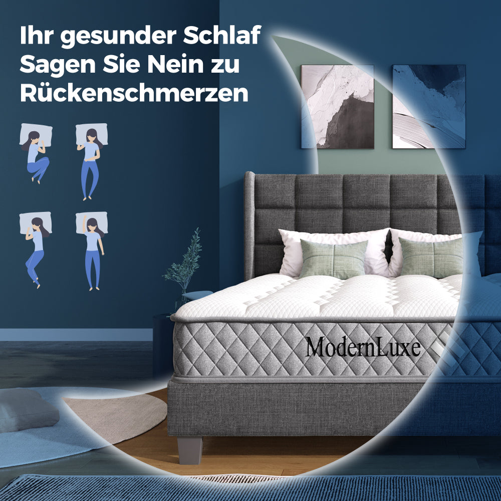 Matras – Koudschuimmatras – Pocketveringmatras – Orthopedisch Matras – Tweepersoonsmatras – 120x200 cm – 7-Zones Pocketvering – Medium Stevig H3 – 20 cm Hoog – 4 Handvatten – Vacuumverpakt