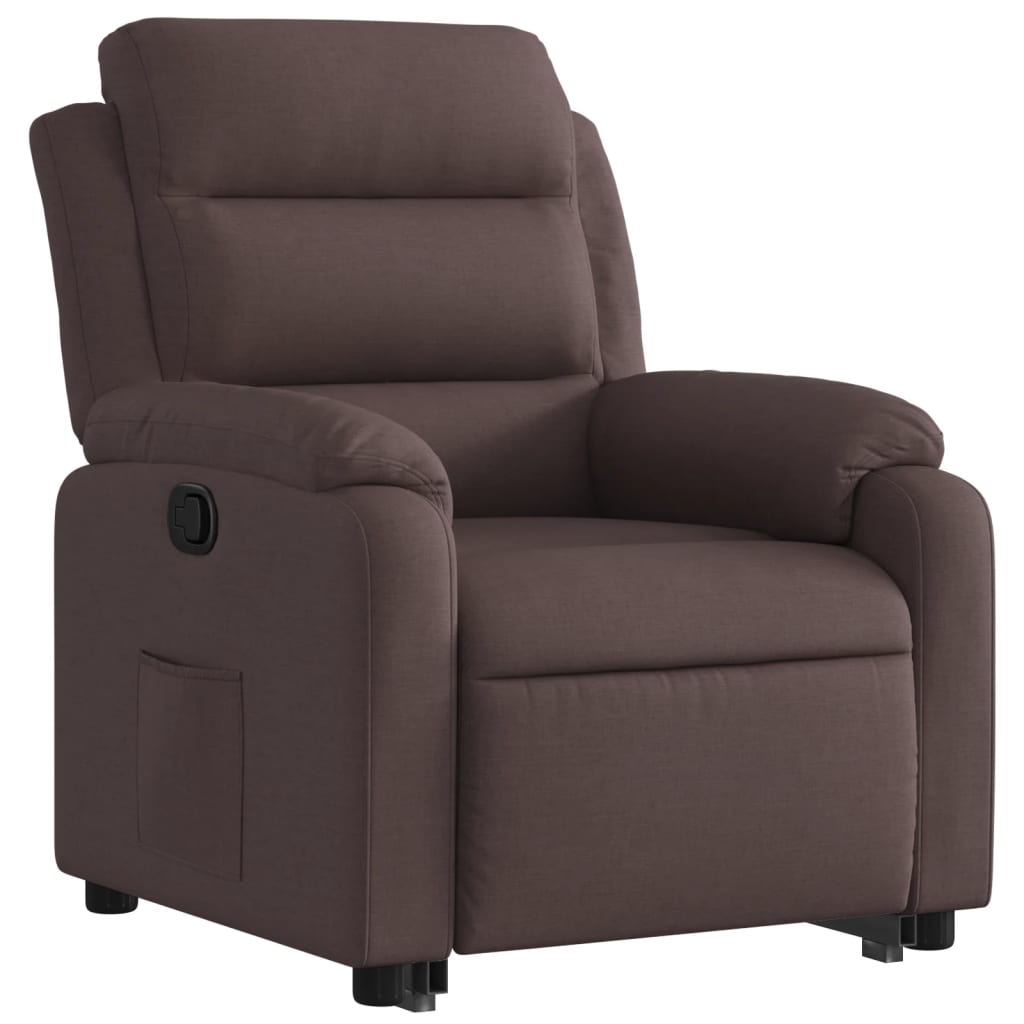 Staandmassagestoel – Staande Massagestoel – Verstelbare Relaxstoel – Massagestoel – Staande Stoel – Liftfunctie Voor Gemakkelijk Opstaan – Comfortabele Bekleding Donkerbruin