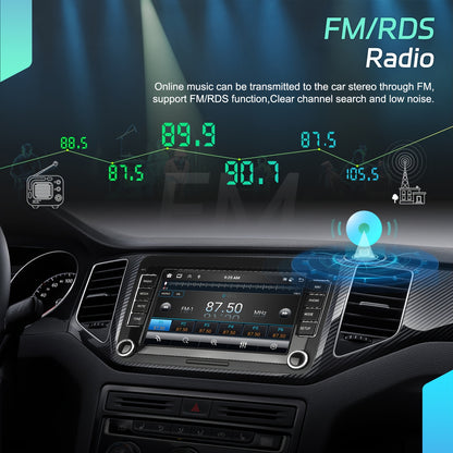 Car Multimedia Systeem – Auto Radio – Double Din Stereo – Android Headunit – Navigatiesysteem – 7 Inch HD Touchscreen – Android 15 OS – Wireless CarPlay & Android Auto – 6GB RAM 128GB Opslag