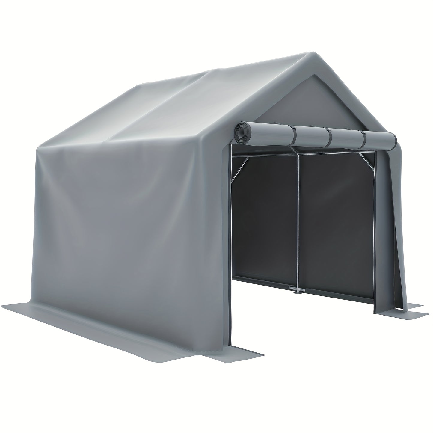 Opbergschuur – Buitenberging – Tuinschuur – Fietsenberging – Gereedschapsschuur – Groot Formaat 244x241x217 cm – Stevig Kunststof Met Ventilatie en Vergrendelbare Deuren