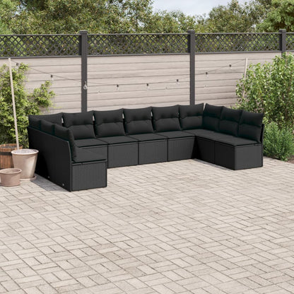 Loungeset – Loungesets – Tuinset – Loungesofa – Tuinmeubel – Zwarte Kleur Zonder Tafel – Weerbestendig PE Rattan – Afneembare Wasbare Kussenhoezen
