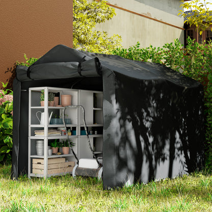Garagecaravanhoes – Opbergtent – Beschermhoes – Stallingstent – Afdekhoes – Waterdicht – UV-bestendig – 220x157x165 cm – Met Ritsdeur