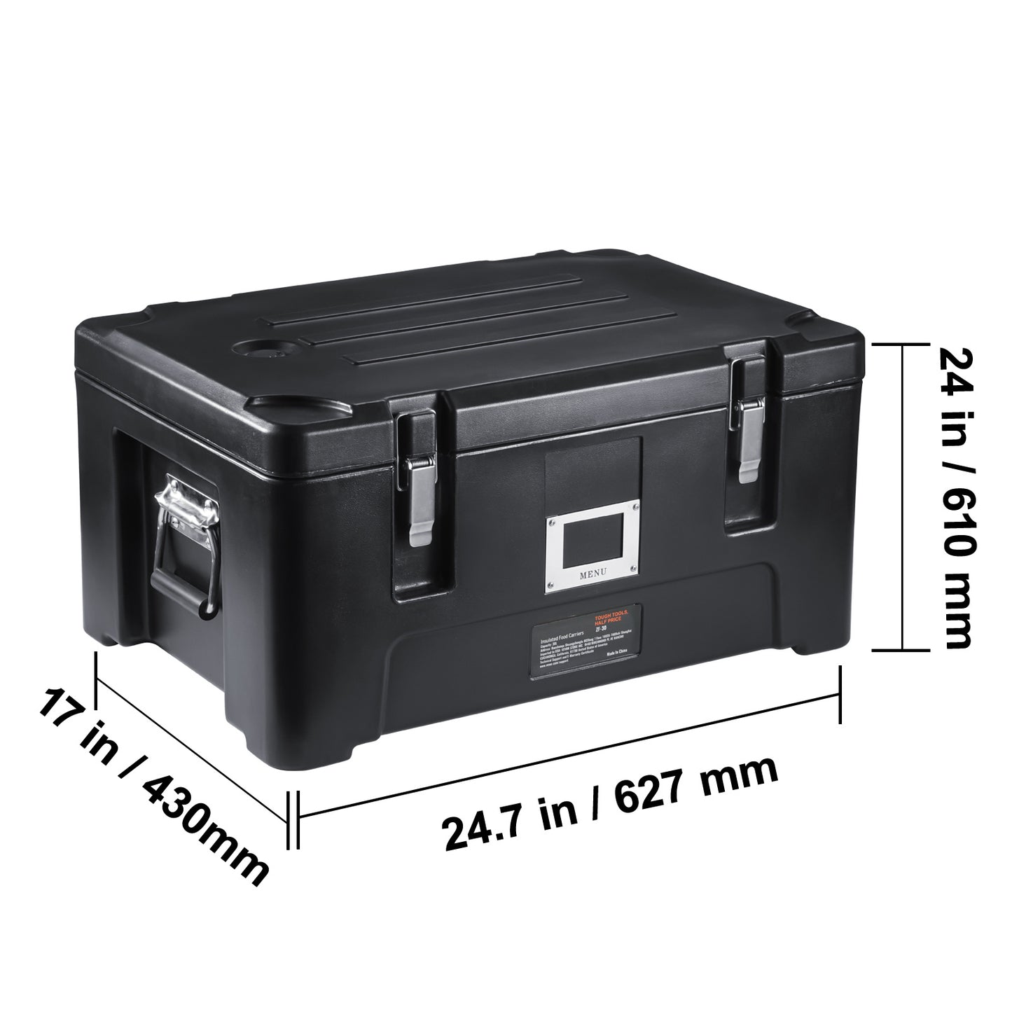 Food Pan Carrier – Geïsoleerde Maaltijdbox – Catering Box – Warmhoudbox – Stapelbare Voedselcontainer – 36 QT Inhoud – 4-6 Uur Warmte Isolatie