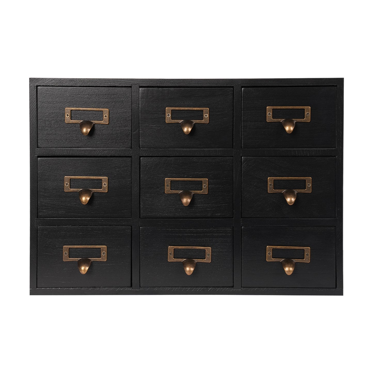 Houten Opberger – Ladekast – Organiser – Opbergkast – Ladenkast – 9 Lades – Ruimtebesparend Verticaal Design – Duurzaam Hout Met Metalen Knoppen