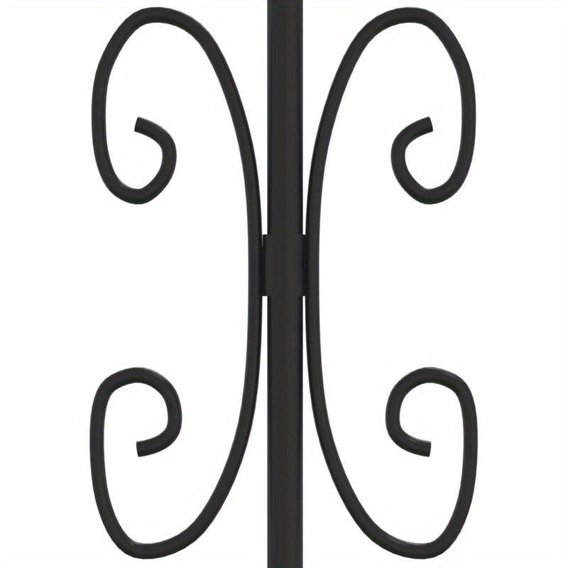 Poort Met Latten – Tuinpoort – Metalen Poort – Hekwerk – Looppoort – Zwart Gepoedercoat Staal – Weerbestendig – 305x120 cm