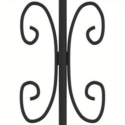 Poort Met Latten – Tuinpoort – Metalen Poort – Hekwerk – Looppoort – Zwart Gepoedercoat Staal – Weerbestendig – 305x120 cm