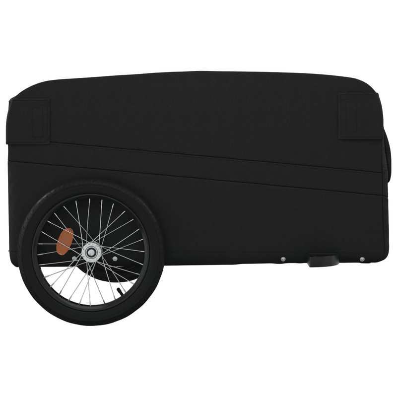 Fietskar Zwaar Beladen – Fietstrailer Cargo – Bakfiets Aanhanger – Transportkar Fiets – Cargo Carrier – 45 kg Capaciteit – Duurzaam Denim Frame – Ruime Opbergruimte – Zwart