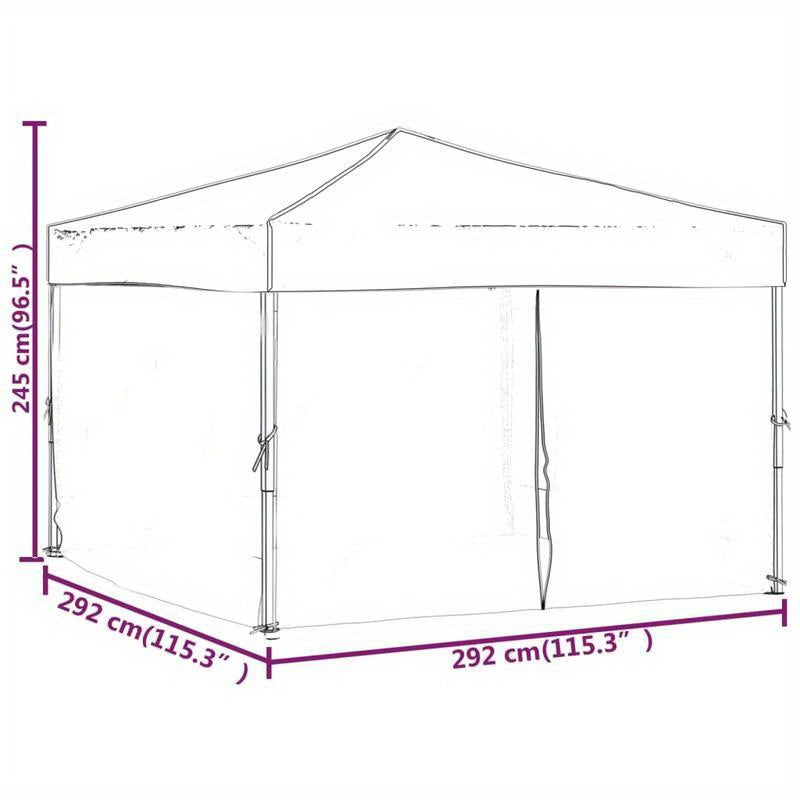 Tuinpaviljoen – Tuinkamer – Buitentent – Partytent – Overkapping – 3x3 Meter – Weerbestendig Stalen Frame – UV-werend Taupe Dak
