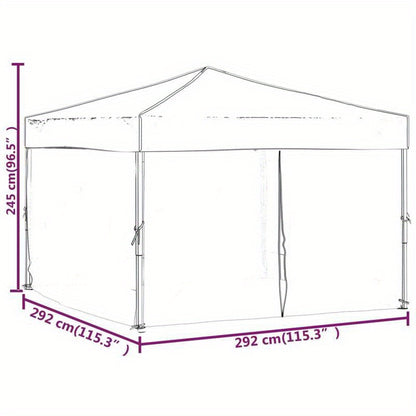 Tuinpaviljoen – Tuinkamer – Buitentent – Partytent – Overkapping – 3x3 Meter – Weerbestendig Stalen Frame – UV-werend Taupe Dak