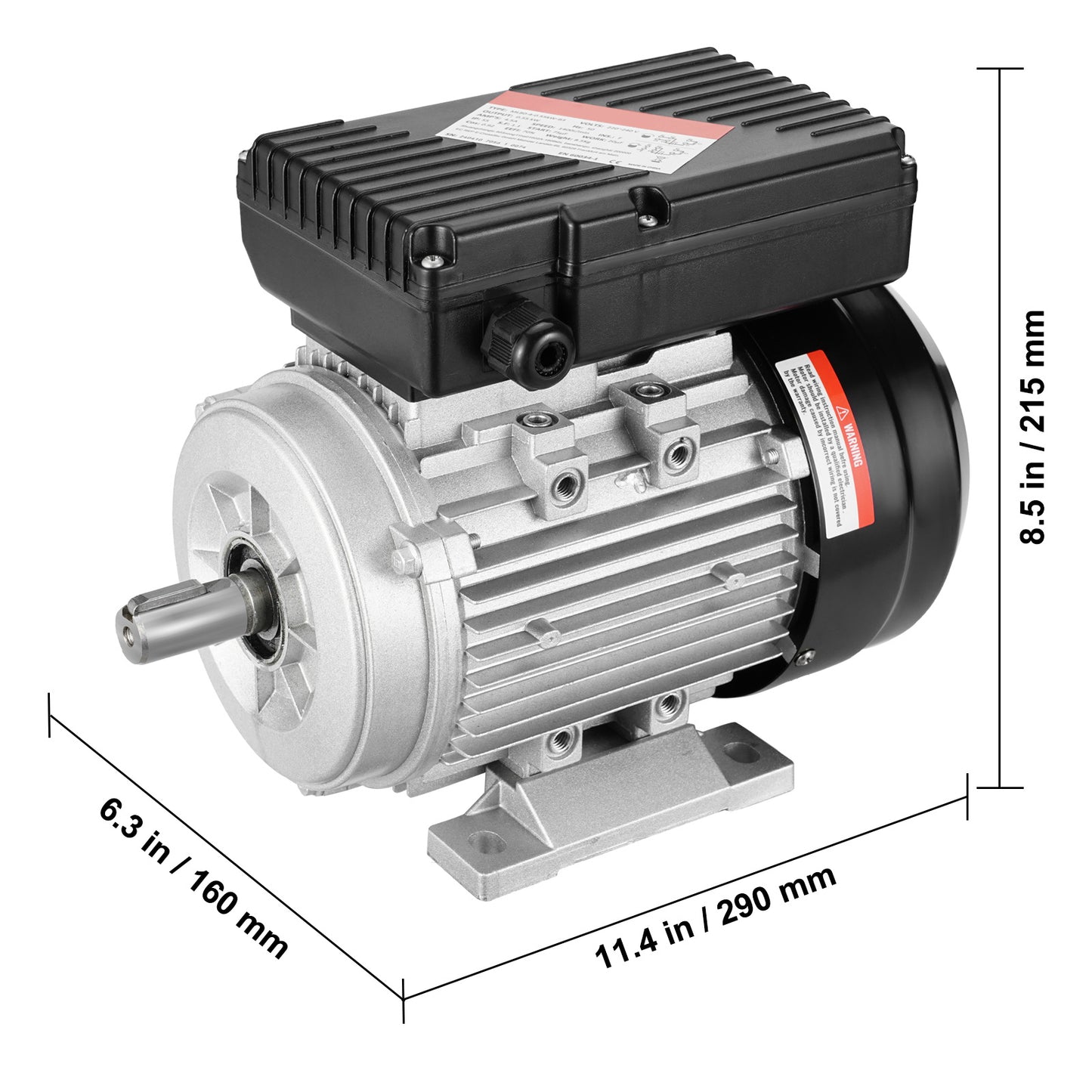 Elektrische Motor – Industriële Motor – Universele Motor – Waterpomp Motor – Machine Motor – 0,55 kW Vermogen – Roestvrijstalen Behuizing