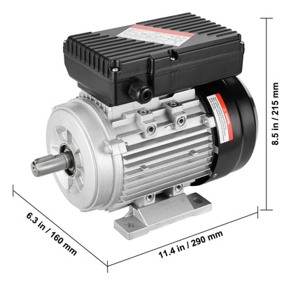 Elektrische Motor – Industriële Motor – Universele Motor – Waterpomp Motor – Machine Motor – 0,55 kW Vermogen – Roestvrijstalen Behuizing