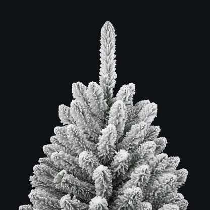 120cm (4ft) Full Snow-Covered Artificial Christmas Tree - Heavy Base Wide Standing Floor Tree for Living Room, Bedroom, Entryway - No Assembly Required, Realistic Winter Wonderland Decor - Easy Foldable Setup Holiday Decorati