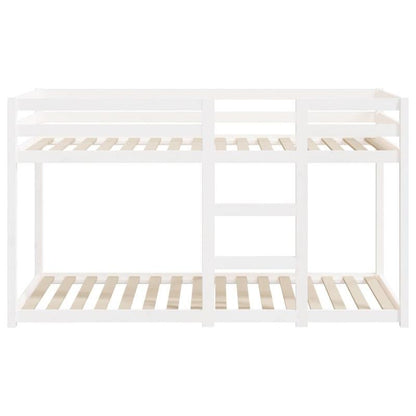 Stapelbed – Hoogslaper – Bunkbed – Kinderbed – Mezzanine Bed – Wit – 75x190 cm – Massief Grenenhout
